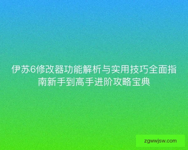 伊苏6修改器功能解析与实用技巧全面指南新手到高手进阶攻略宝典